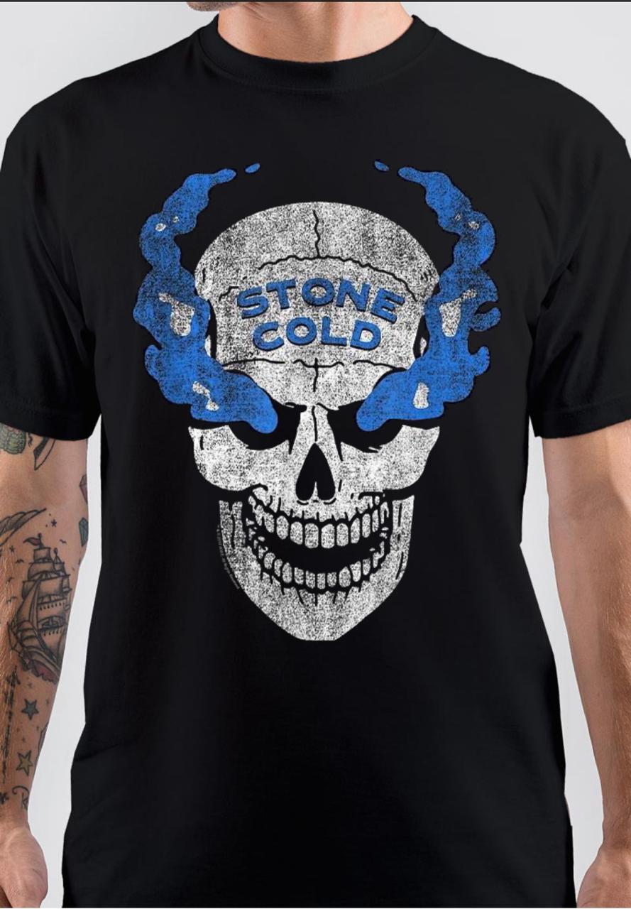 Stone Cold Black T-Shirt Hoodie, Sweatshirt | PureTeeCo.com