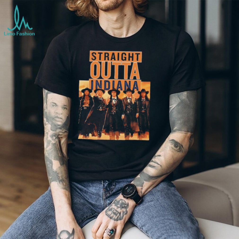 Straight Outta Indiana Fever WNBA Basketball Cowboy Graphic T Shirt