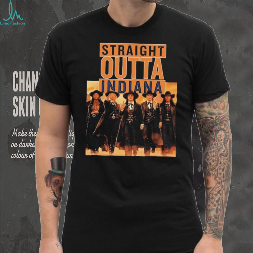 Straight Outta Indiana Fever WNBA Basketball Cowboy Graphic T Shirt