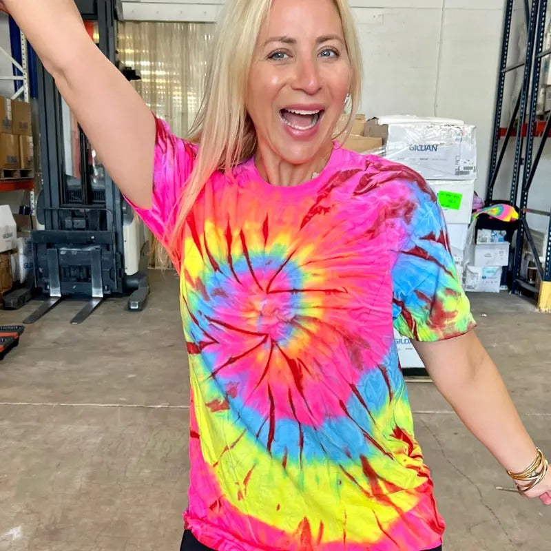 Strawberry Blast Tie-Dye Tee Hoodie, Sweatshirt | PureTeeCo.com