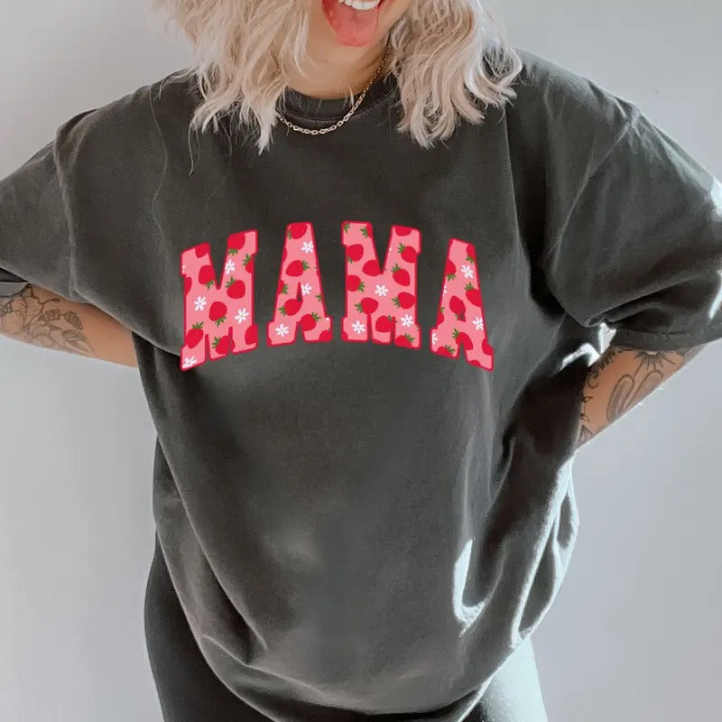 Strawberry Mama Shirt #2~ Unisex Apparel Relaxed Fit Printed In The USA Clothing Womenswear Casual Comfort Cotton Top...