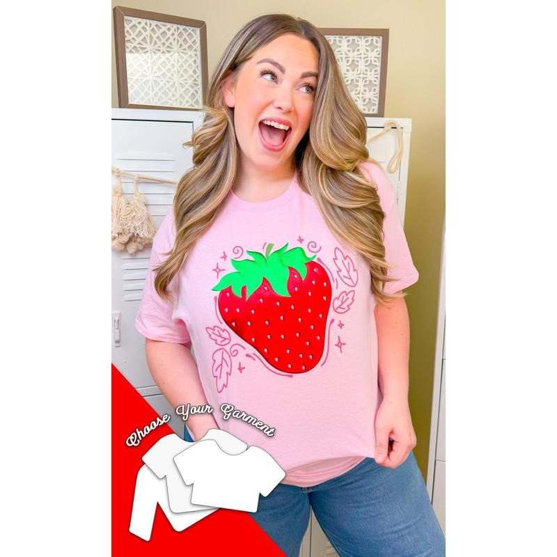 Strawberry Metallic Magic Puff  Graphic T-Shirts, Hoodie, Sweatshirt | PureTeeCo.com