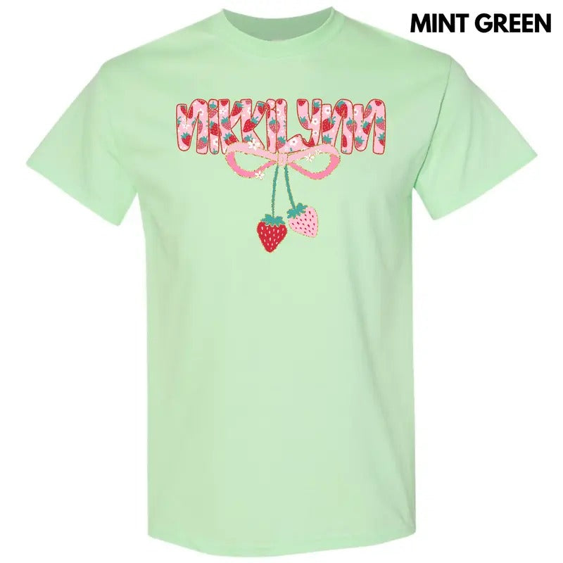 Strawberry Nikkilynn Gildan Short Sleeve T-Shirt 'NLB' Hoodie, Sweatshirt | PureTeeCo.com