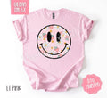 Strawberry Smiley Gildan Shirt, Cute Floral Happy Face Tshirt, Trendy Summer Tee, Gift for Her Hoodie, Sweatshirt