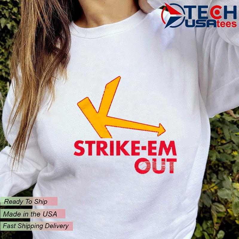 Strike-Em Out parody logo shirt