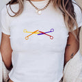Subtle Lesbian Baby Tee Pride Baby Tee Scissor Shirt Y2K Baby Tee Gay Clothing Clowncore Baby Tee lgbt Queer Shirt...
