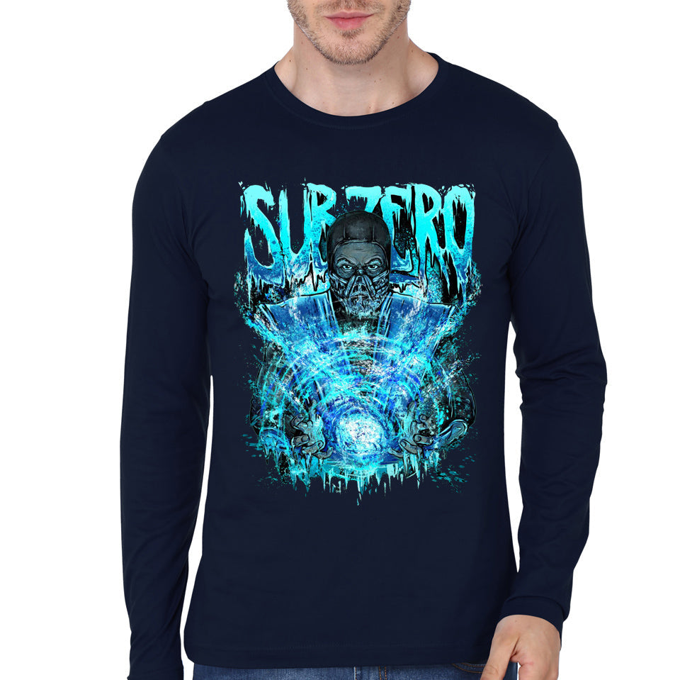 Subzero Navy Blue Full Sleeve Tee Hoodie, Sweatshirt | PureTeeCo.com
