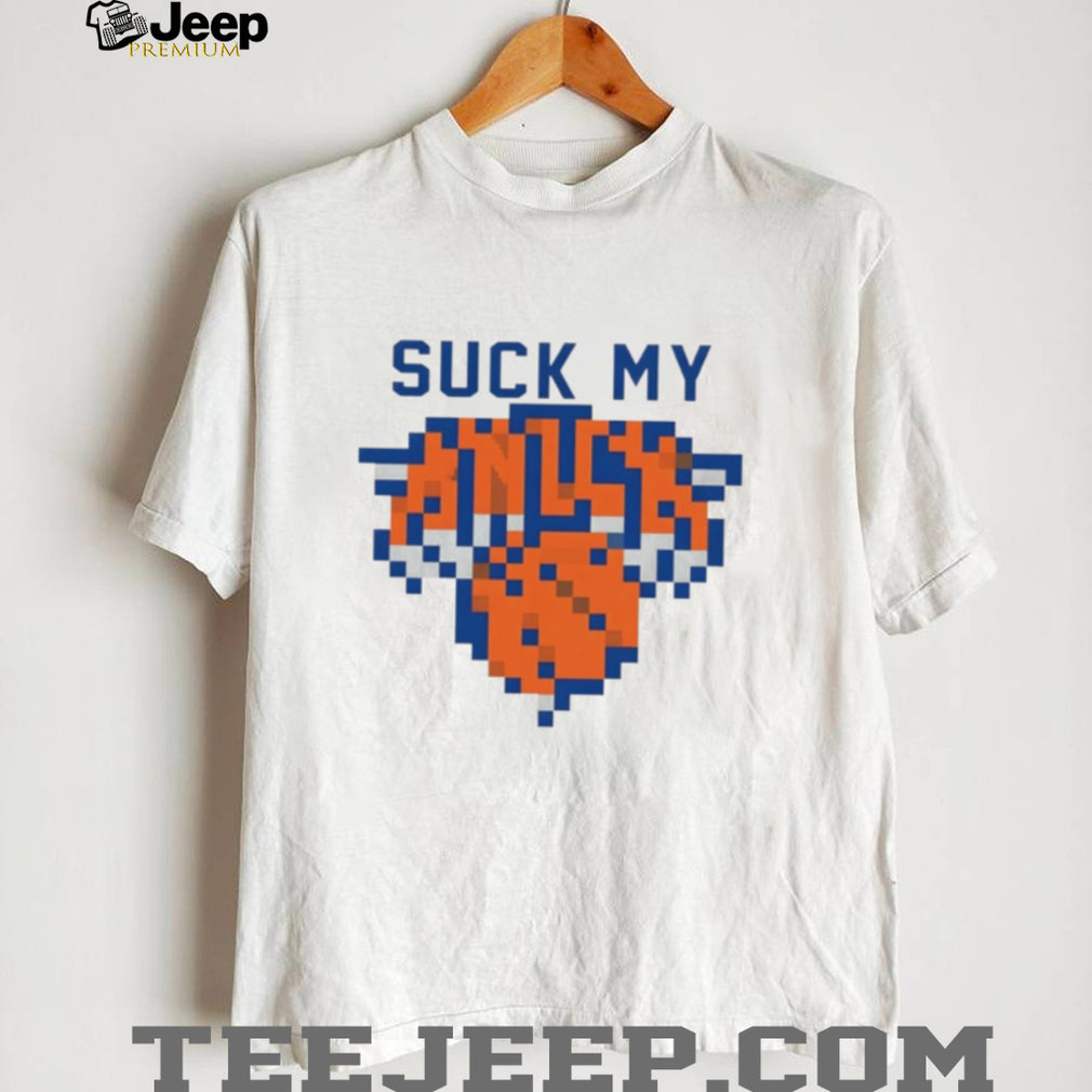 Suck my Knick pixel Knicks basketball shirt