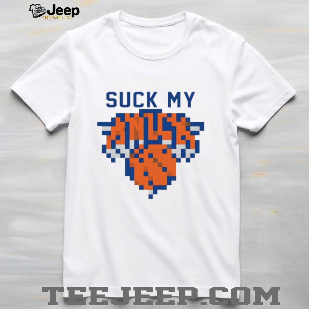 Suck my Knick pixel Knicks basketball shirt