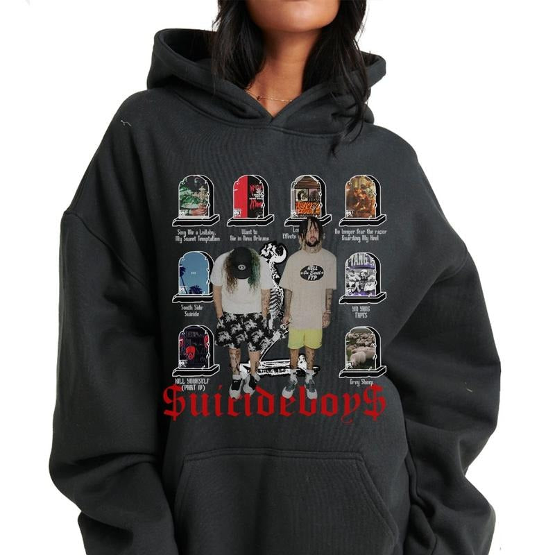 Suicideeboy List Albums Shirt, Greydey2025, Fan Merch, Unisex Sweater Pullover Tee Hoodie, Sweatshirt | PureTeeCo.com