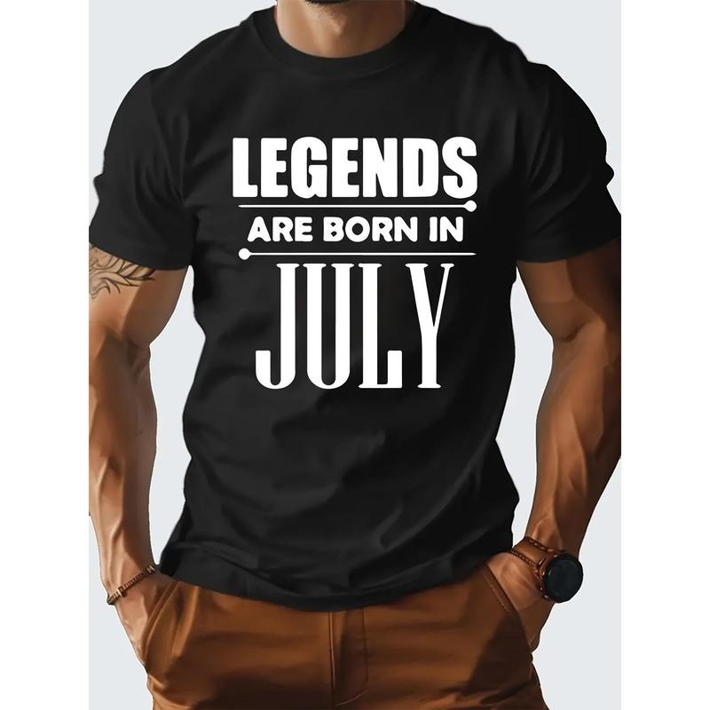 Summer Casual July Born Legend Men's Novel Graphic Design Comfortable T-shirt Made in USA Hoodie, Sweatshirt | PureTeeCo.com
