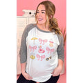 Summer Coquette Bows Adult Graphic Raglan T-Shirts, Hoodie, Sweatshirt | PureTeeCo.com