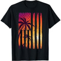 Summer Sunset Palm Trees American Flag Cool Spring Beach T-Shirt Made in USA Hoodie, Sweatshirt | PureTeeCo.com