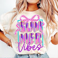 Summer Vibes Coquette Retro Beach Hello Summer Checkered Brushstroke T-Shirt Hoodie, Sweatshirt | PureTeeCo.com