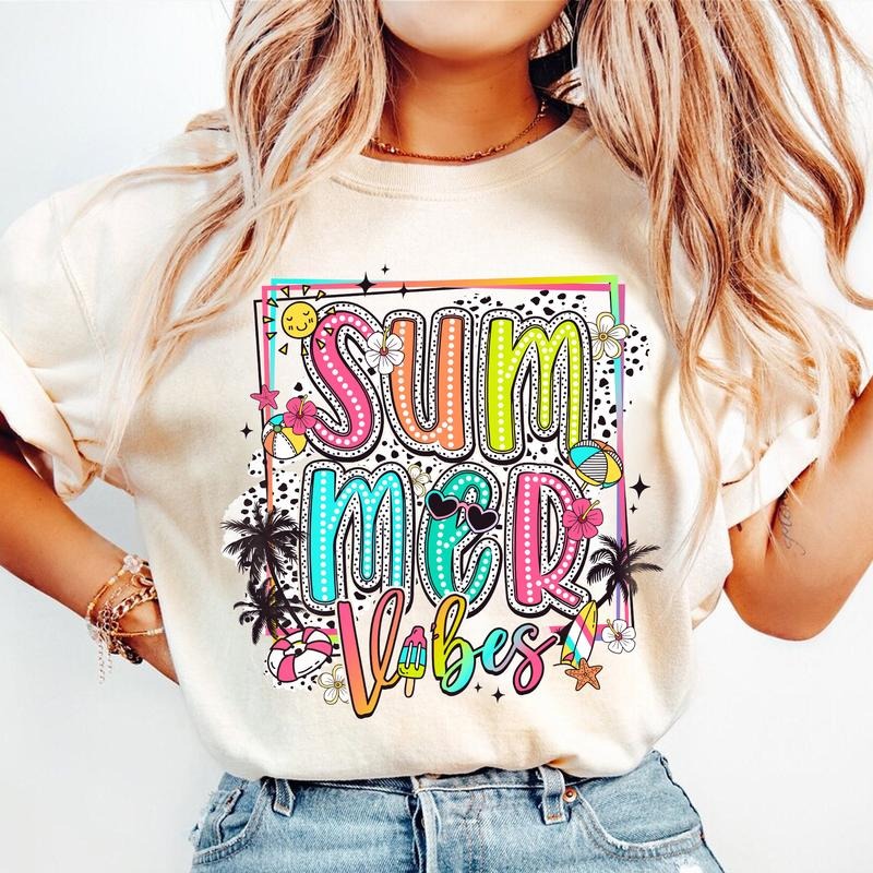 Summer Vibes Dalmatian Dots Png Summer Vibes Png Digital Download Png Bright Doodle Lake Days Png Hello Summer Png Beach...