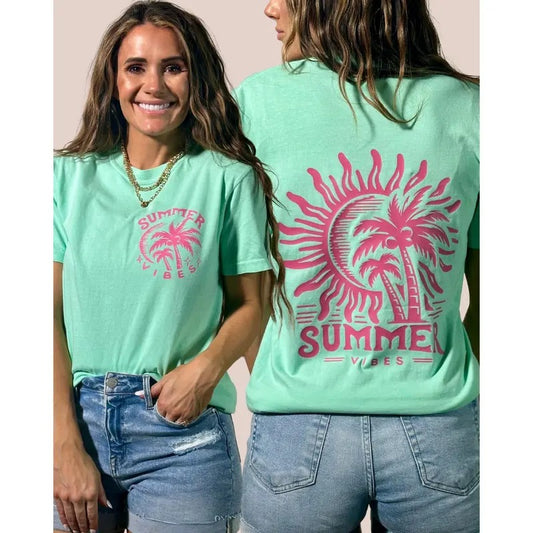 Summer Vibes Tshirt, Kylie Pitts Tshirt Summer Vibes  hot tiktok trend 2024