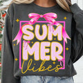 Summer Vibes tshirt, Coquette Summer sweatshirt, Retro Summer tshirt, Summer Shirt Design, Beach sweatshirt, Hello Summer...