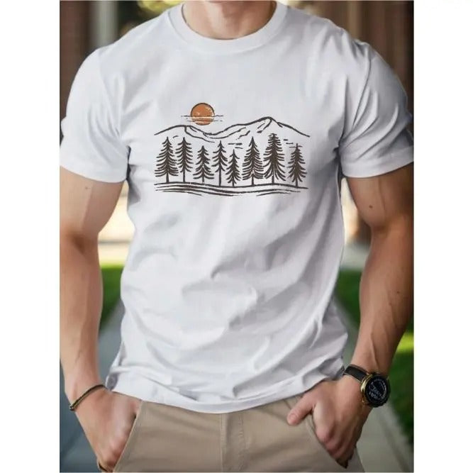 Sun Mountains Woods Men's cotton T-shirt Comfort Edition Made in USAstyle{n002}2 Hoodie, Sweatshirt | PureTeeCo.com