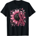 Sunflower Pink Breast Cancer Awareness T-Shirt Made in USA Hoodie, Sweatshirt | PureTeeCo.com