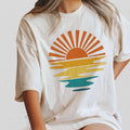 Sunset Shirt, Summer Shirt, Sun Shirt, Retro Sunshine Shirt, Sun Rays Tee, Beachy Vibes Tee, Comfort Shirt for Women,...