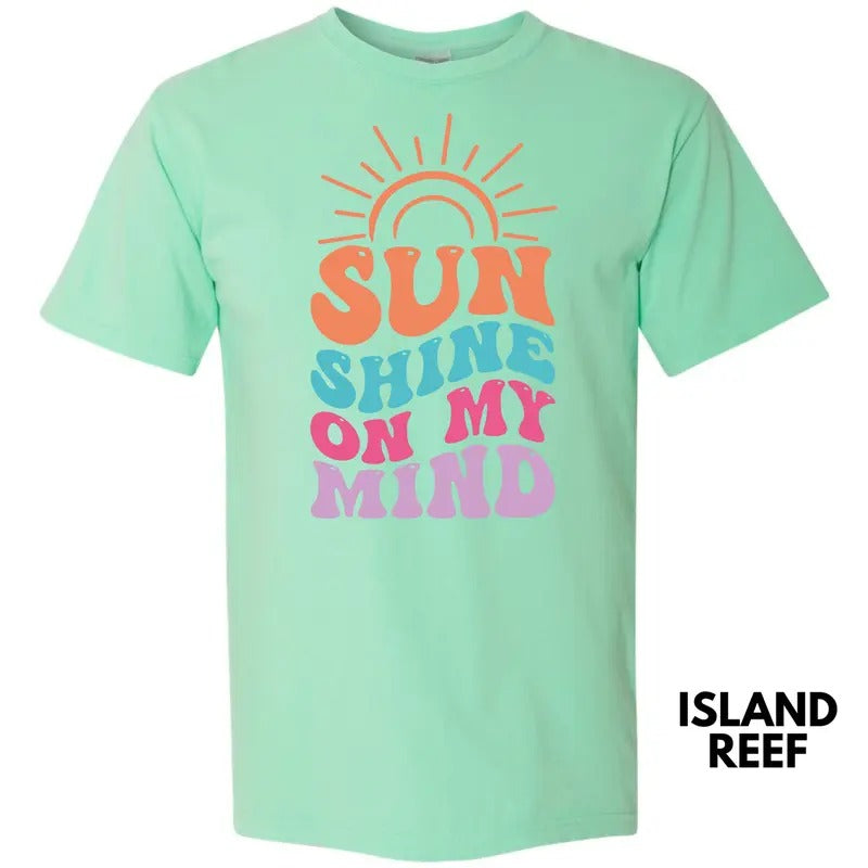 Sunshine On My Mind Comfort Colors T-Shirt 'NLB' Hoodie, Sweatshirt | PureTeeCo.com