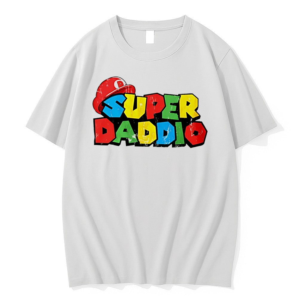 Super Daddio Mario Cartoon Tee Tshirts Sweater Hoodie Jpg