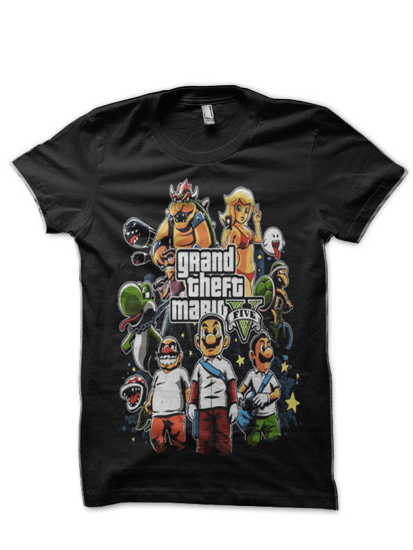 Supermario GTA Black T-Shirt Hoodie, Sweatshirt | PureTeeCo.com