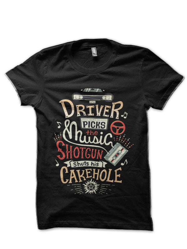 Driver picks the music Black T-Shirt Hoodie, Sweatshirt | PureTeeCo.com