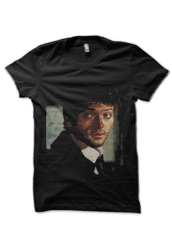 Castiel portrait Black T-Shirt Hoodie, Sweatshirt | PureTeeCo.com