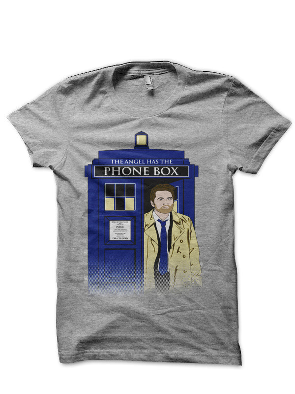 The Angel Has The Phone Box Grey T-Shirt Hoodie, Sweatshirt | PureTeeCo.com