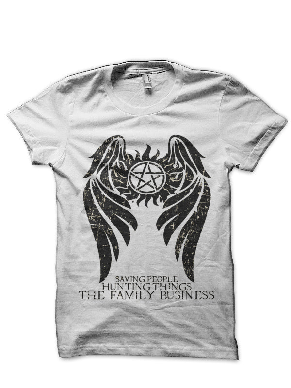 Winchester Bros White T-Shirt Hoodie, Sweatshirt | PureTeeCo.com