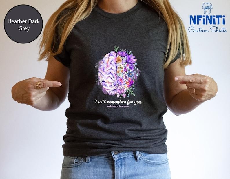 Support Alzheimer's Shirt, Alzheimer Awareness Shirt, Alzheimer Dad Mom shirt, Dementia Shirt,Alzheimer's Shirt, Purple...