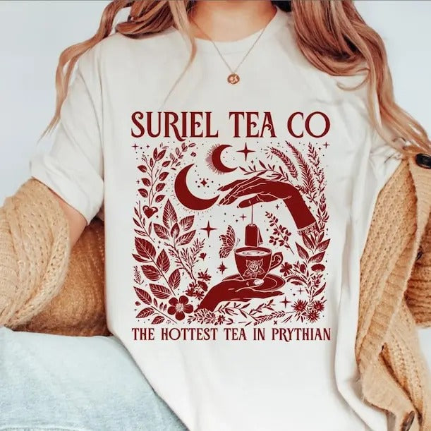 Suriel Tea Co T-Shirt, ACOTAR Suriel Tea Shirt, Velaris T-Shirt, A Court Of Thorns and Roses Shirt, SJM Merch, Bookish...