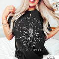 Surviving Purely out of Spite Shirt, Funny Goth Celestial Skeleton and Bats Shirt Hoodie, Sweatshirt | PureTeeCo.com