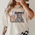 Suspect Iced Coffee Shirt~ Unisex Apparel Relaxed Fit Printed In The USA Clothing Womenswear Casual Comfort Cotton Top...
