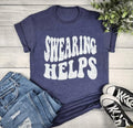 Swearing Helps Graphic Tee Summer Shirts Menswear Top Underwear Man Tshirt Streetwear Tropical Crewneck Round Neck Casual...