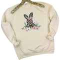 Sweet Floral Bunny Chenille Patch Sweatshirt T-Shirts, Hoodie | PureTeeCo.com