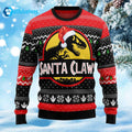 T-Rex Santa Claws Ugly Christmas Sweater