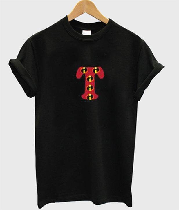 T font logo incredibles style t-shirt Hoodie, Sweatshirt | PureTeeCo.com