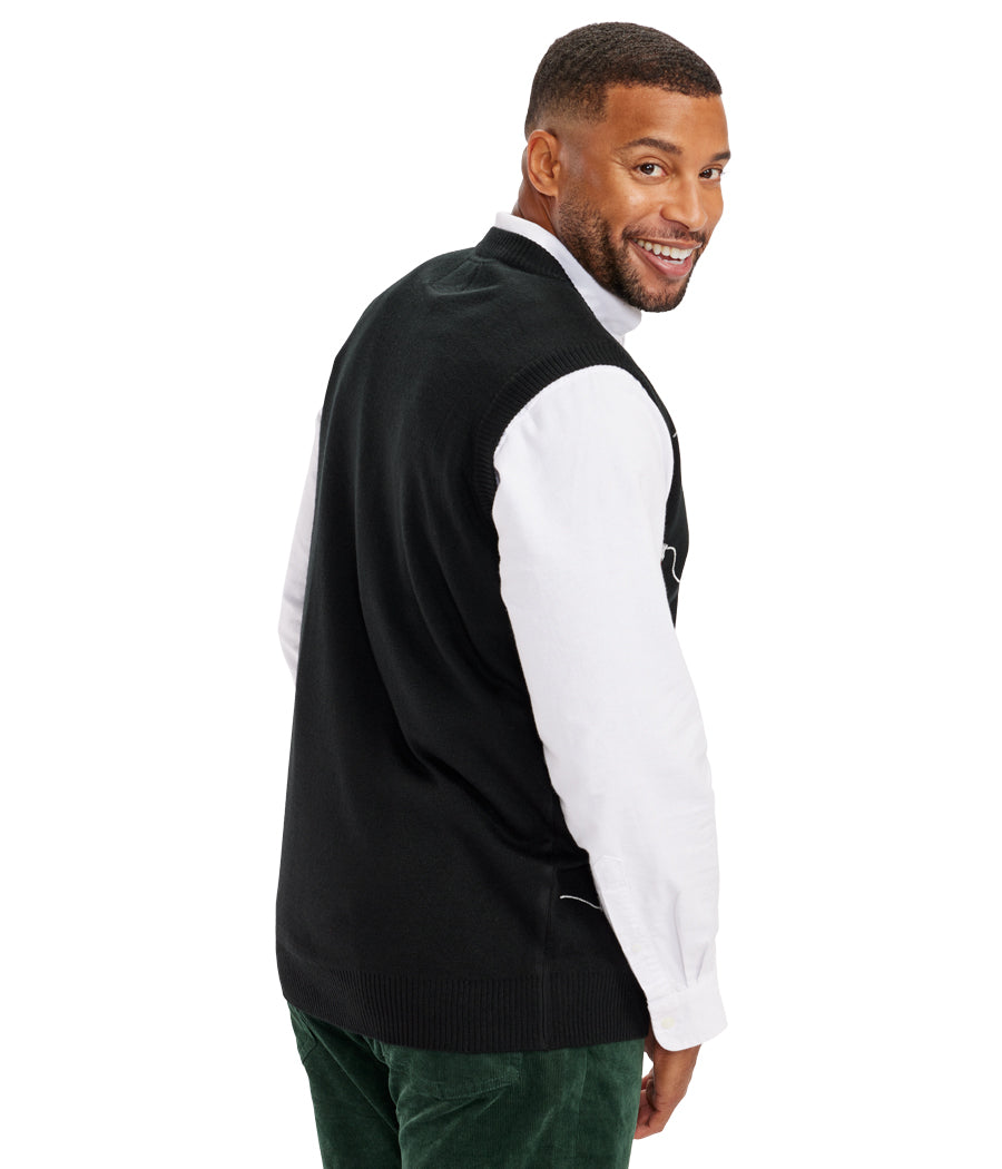 Men's Sequin Tangle Wrangler Ugly Christmas Sweater Vest