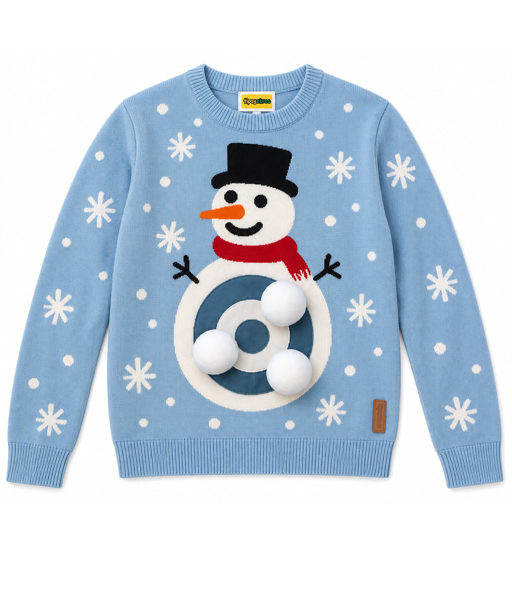 Women's Snowball Fight Game Ugly Christmas Sweater
