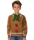 Boy's Gingerbead Ugly Christmas Sweater