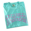 TEACHER Pink Puff Letter Comfort Colors T-Shirt Hoodie, Sweatshirt | PureTeeCo.com
