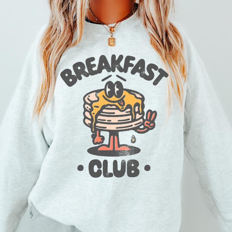 THE BREAKFAST CLUB FRONT OVERSIZED Y2K CREWNECK SWEATSHIRT CASUAL COTTON Fabric Piece T-Shirts, Hoodie | PureTeeCo.com