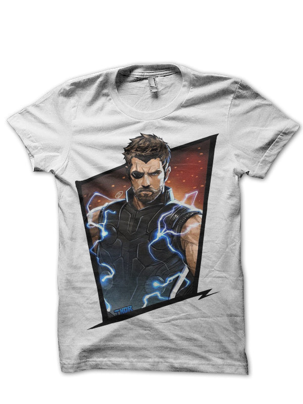 Thor White T-Shirt Hoodie, Sweatshirt | PureTeeCo.com