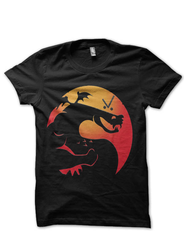 Trogdor Kombat Black Half Sleeve T-Shirt Hoodie, Sweatshirt | PureTeeCo.com