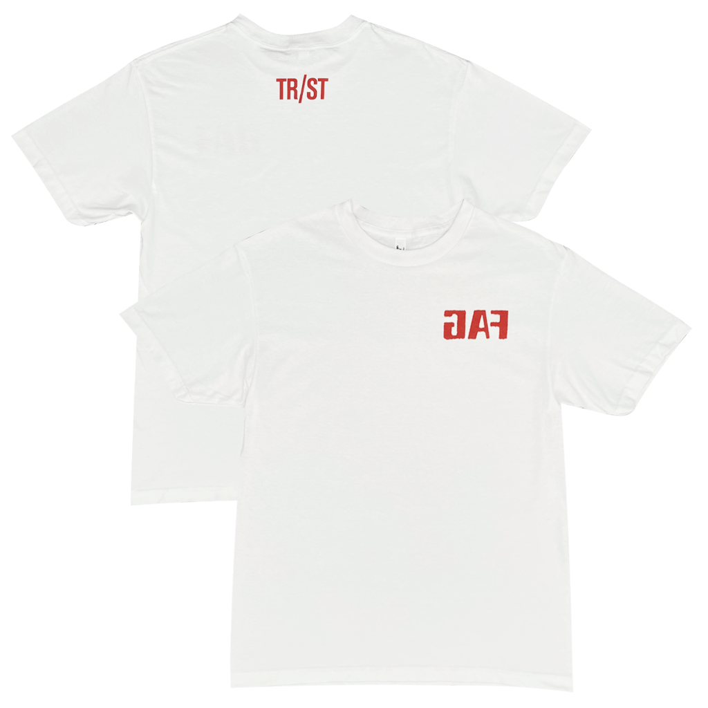 Performance F** Short Sleeve White T-Shirt Hoodie, Sweatshirt | PureTeeCo.com (Image 1)