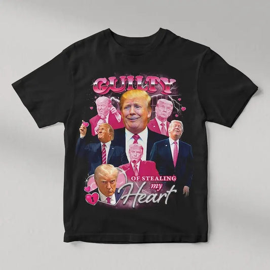 TRUMP: Guilty Of Stealing My Heart | Vintage Bootleg Mugshot Retro Shirt Merch | Unisex Cotton  sweater and hoodie