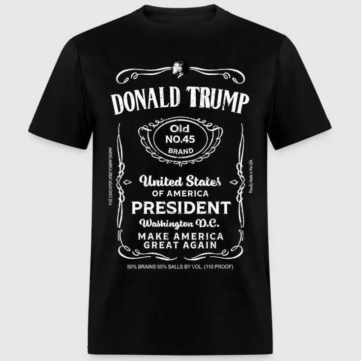 TRUMP GIFT | Stocking Stuffer | Trump Shirt 2024 | MAGA | Republican | Right Side | 45 47 | Liquor Label | Political Gift...