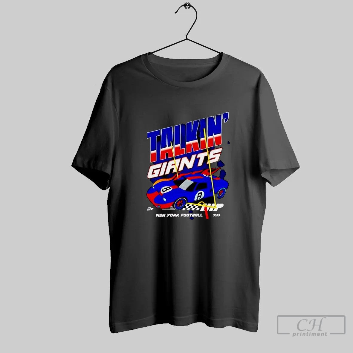 Talkin Giants New York Football Race Car Graphic T Shirt
